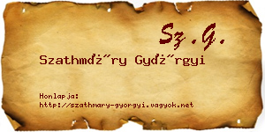 Szathmáry Györgyi névjegykártya