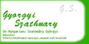 gyorgyi szathmary business card